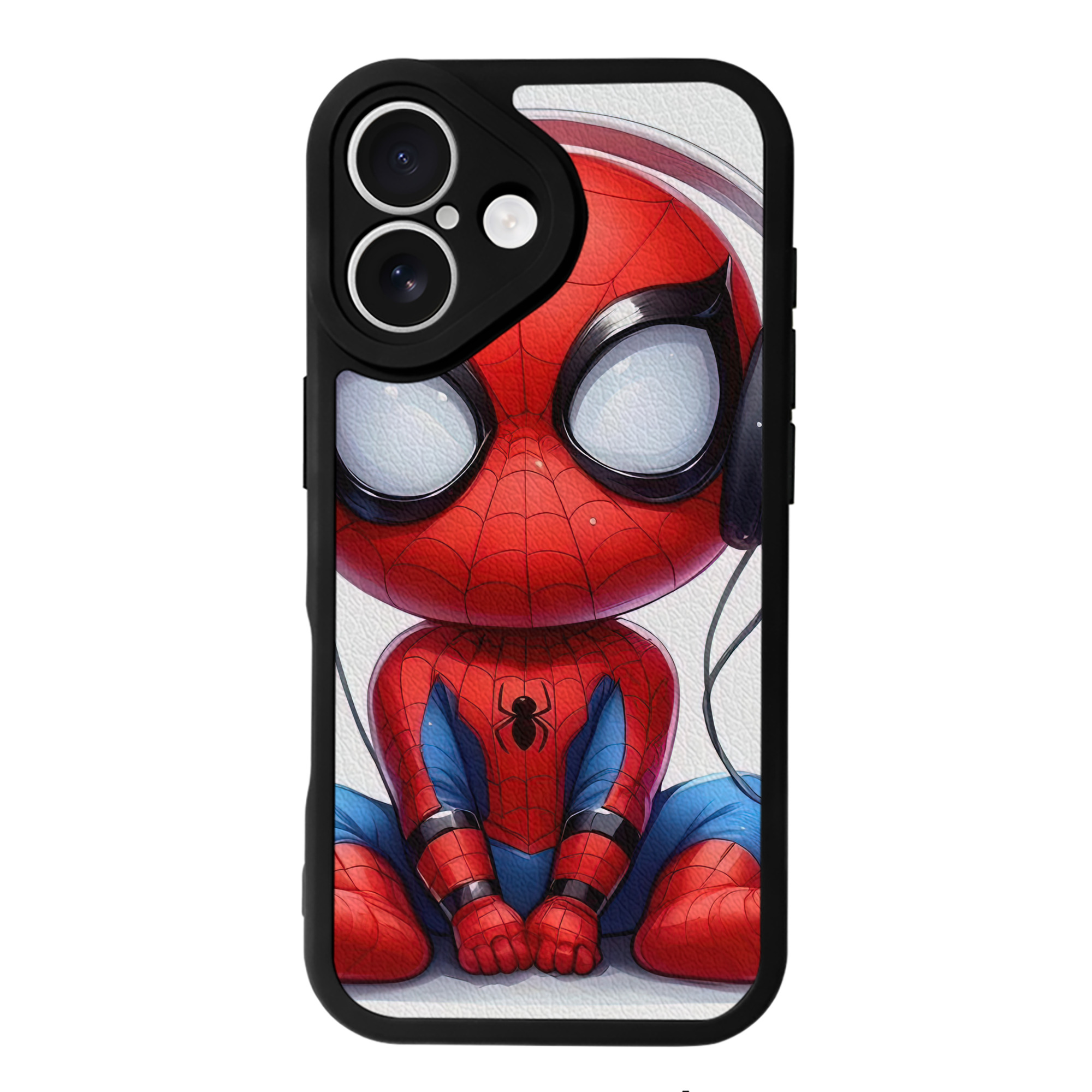 （画像用） Spider Man スパイダーマン 【iPhone 16シリーズ対応】シリコンスマホケース（レザー調） 材質：シリコン